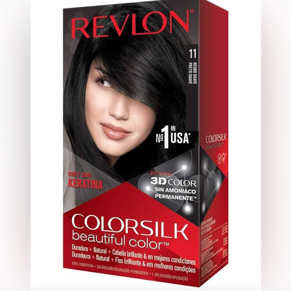 Soft black pack of 3 revlon hair dye